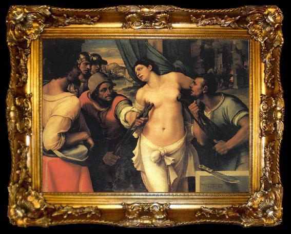 framed  Sebastiano del Piombo The Martyrdom of St.Agatha, ta009-2